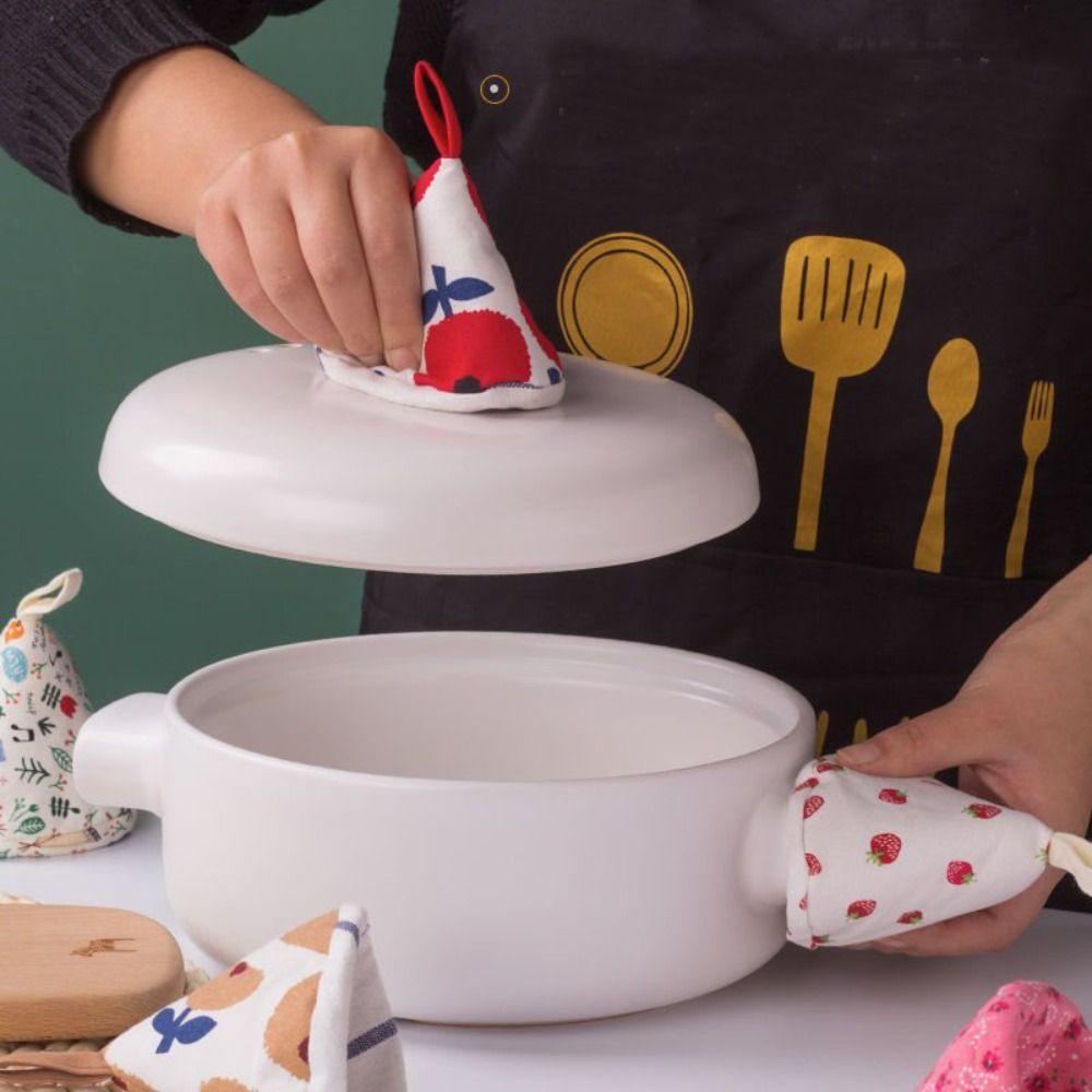 Insulation Pot Handle Cotton Pot Holder Enamel Pot Anti-Scalding Pot Triangle Hat  Kitchen