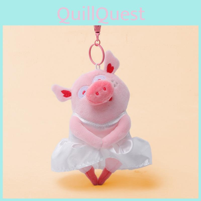Cute Pig Cartoon Plush Keychain Pendant Short Girlfriendly Design Doll Gift