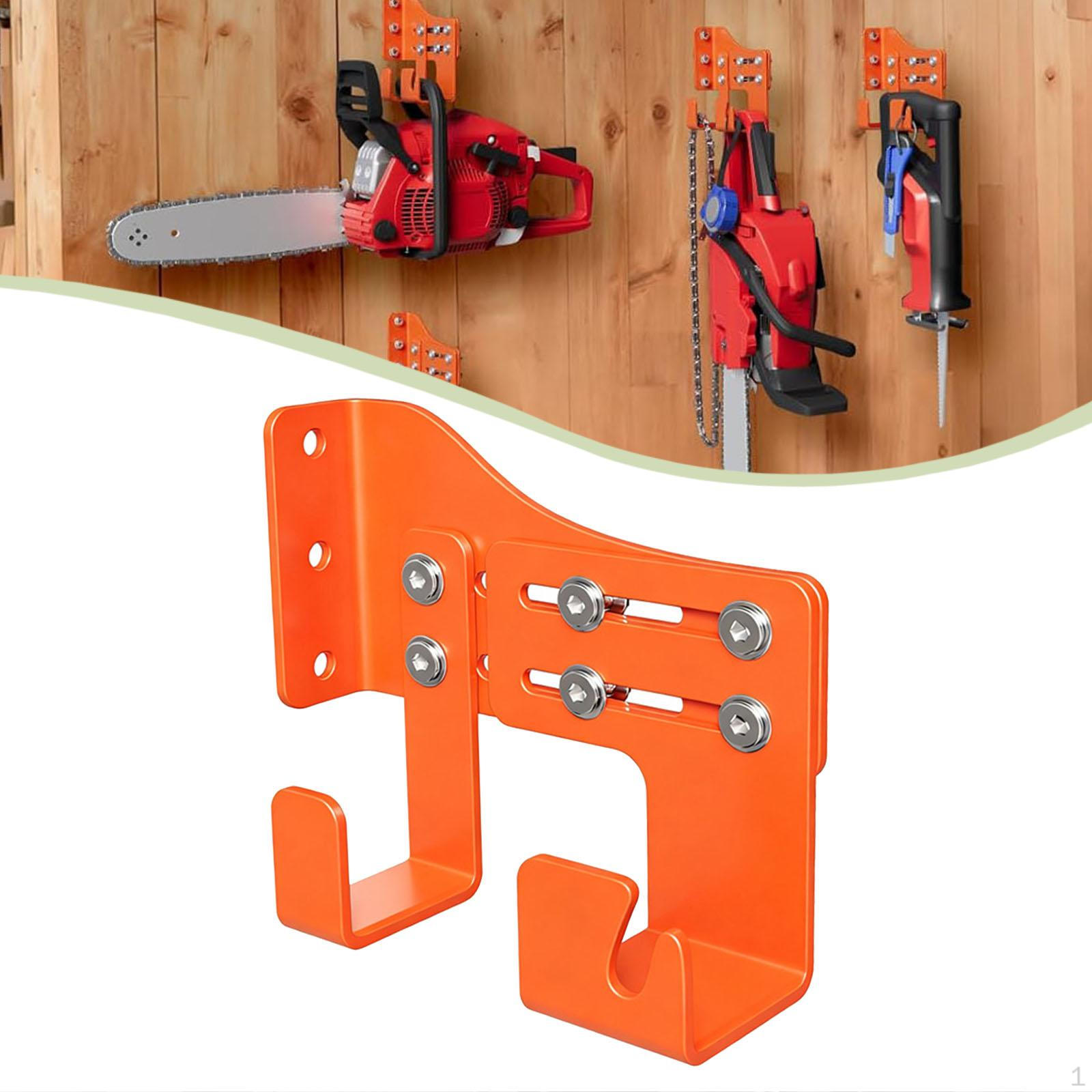 Настенное крепление для держателя бензопилы Компактное экономящее место Садовое оборудование Металлическое Прочное Дисплей оранжевый