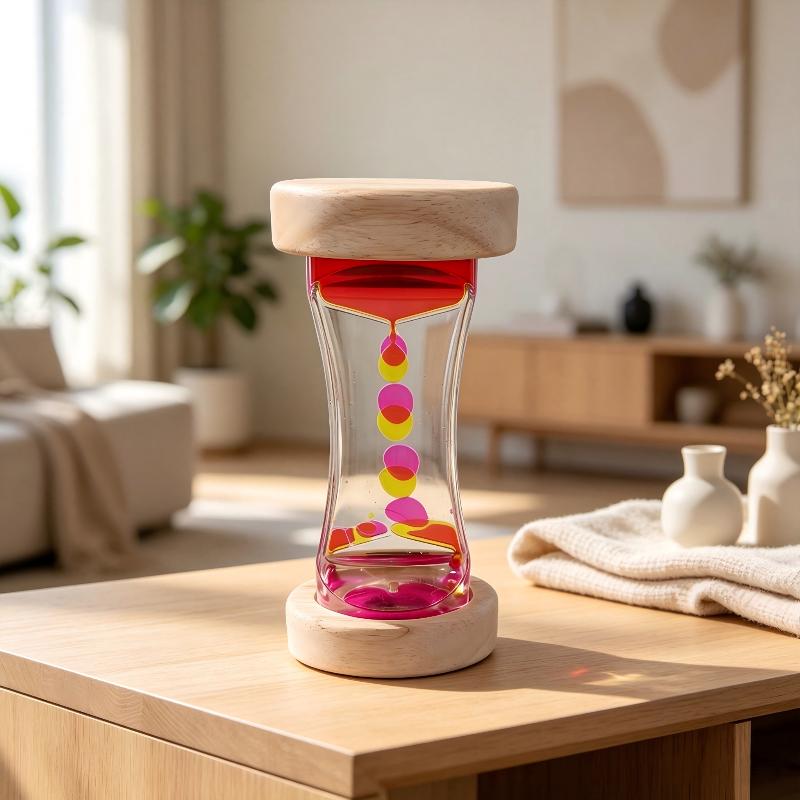 Home Mixed Color Desktop Hourglasses Timer Movement Sensory Toy For Kids Adults Stress Relief Office Decor Liquid Motion Bubbler