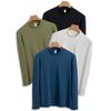 Men's Half-high Neck Warm Bottom Shirt Men's 320g Single-sided German Velvet Acrylic Wooddale Round Neck T-shirt Long Sleeves