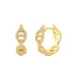 Light Luxury Design Full Of Diamond Pig Nose Ear Buckle Niche Temperament Versatile Personalized Earrings Diamond-Set Simple And Exquisite Earrings