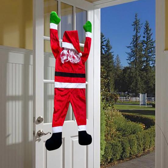 Christmas Pendant Decoration Festive Santa Claus Fleece Car Window Wall Decoration Christmas Party Supplies