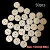 50pcs Two Holes Sewing Buttons Flower Pattern Round Shape Flower Design Buttons Resin Material Decorative Buttons