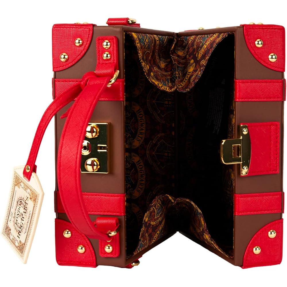 Loungefly Harry Potter Hogwarts Express Luggage Crossbody Bag Multicolor Standard Size Crossbody