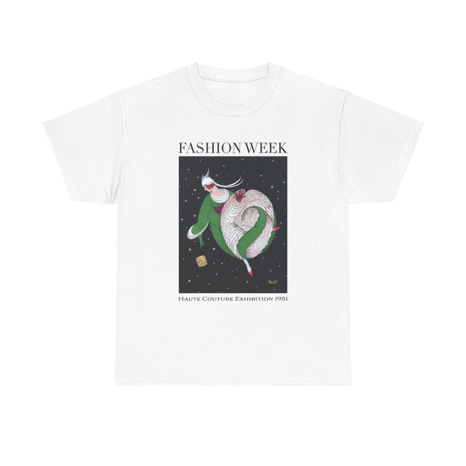Men s and Women s T-shirts Fashion Week Graphic L
