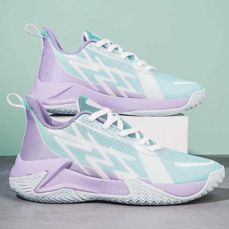 Modne Męskie Buty do Koszykówki Antypoślizgowe Sportowe Męskie Sportowe Oryginalne Studenckie Outdoorowe Oddychające Trampki Trening Boiskowy Buty do Koszykówki