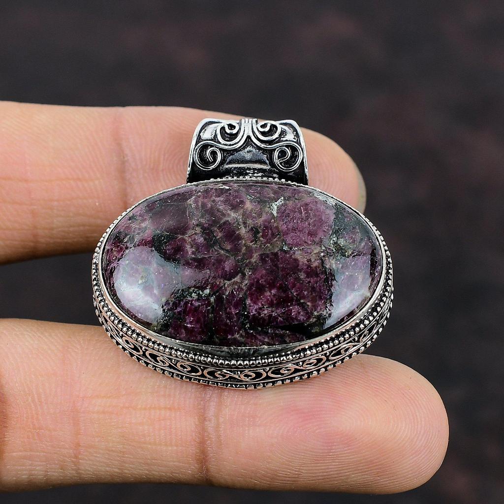 Eudialyte Pendant Handmade Gemstone Jewelry 925 Sterling Silver Pendant Very Pretty Vintage Pendant Unique Pendant Silver Jewelry For Gift