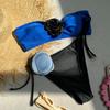 Sexy 3D Flower Strapless Bandeau Bikini Women Swimwear Female Swimsuit Two-pieces Bikini Set High Cut Bathing Suit Swim Lady