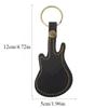 1Pc Leather Guitar Pick Bag Guitar Pick Holder Case Guitar Shape With Key Ring Celluloid Picks String Instrument Accessories