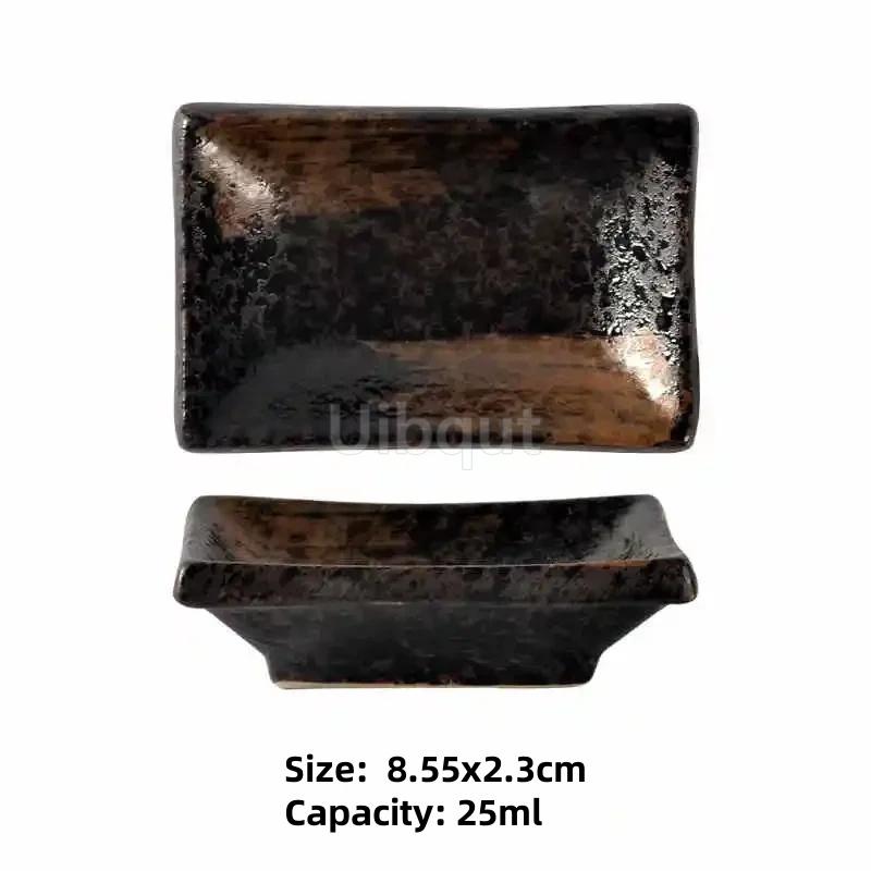ceramic small square sauce dish Japanese style sushi dish flavoring sushi mustard plate soy sauce cherry blossom Pepper tray