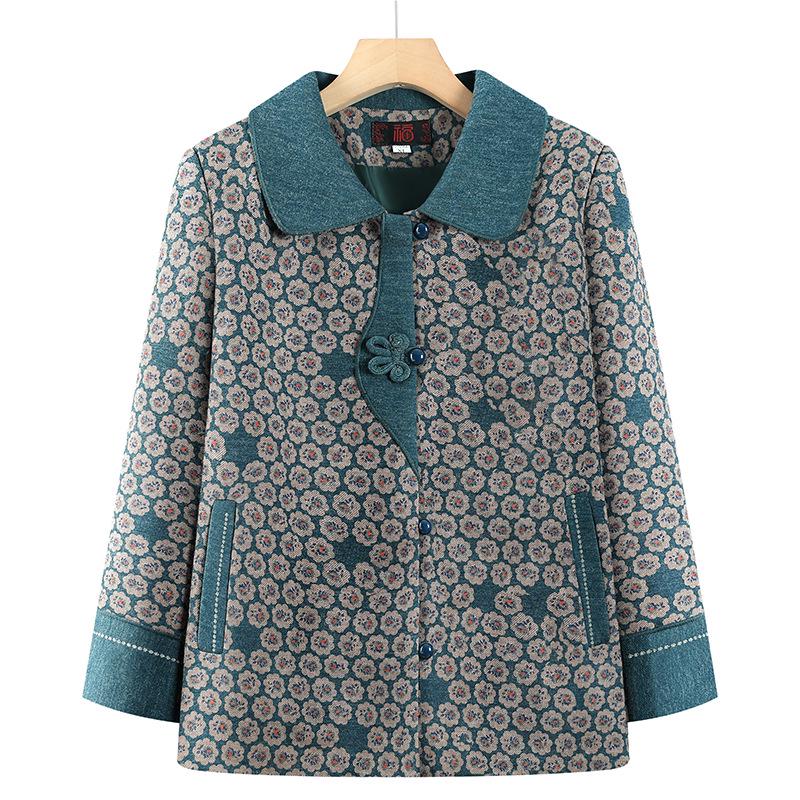 

Vintage Grandma-Style Cardigan for Seniors - 70s & 80s Inspired Spring/Autumn Jacket 4XL (67.5-72.5kg)