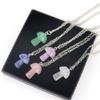Natural 2Cm Crystal Mushroom Necklace Amethyst Agate Mini Small Mushroom Pendant N612