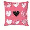 Love You Heart-Shaped Pillowcase - Decorative Cushion Cover, Suitable for Sofa, Car & Bedroom