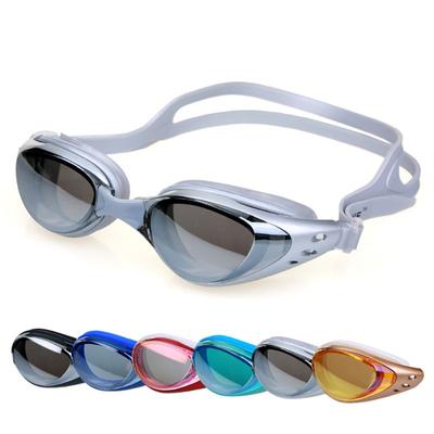 Professional Swimming Goggles Adult Electroplate Waterproof Silicone Swim Glasses Anti-Fog Adjustable Pool Water Sports Eyewear