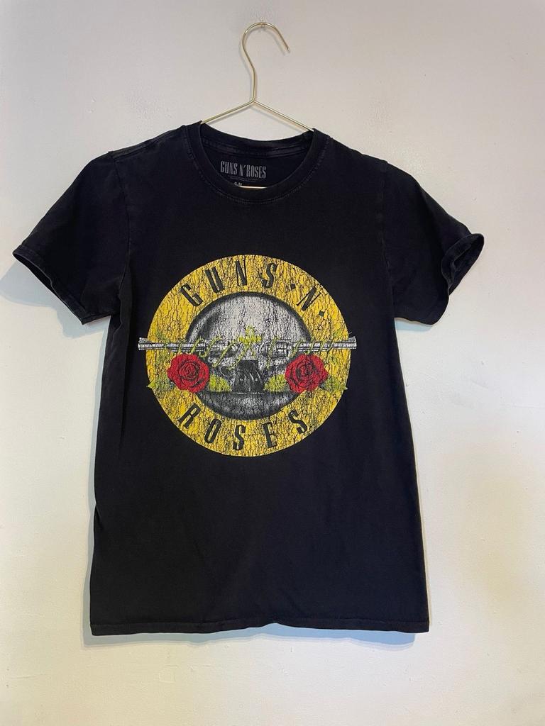Guns N Roses Shirt Small Logo Black Rock Band Gig Festival GNR Axl Slash 2019