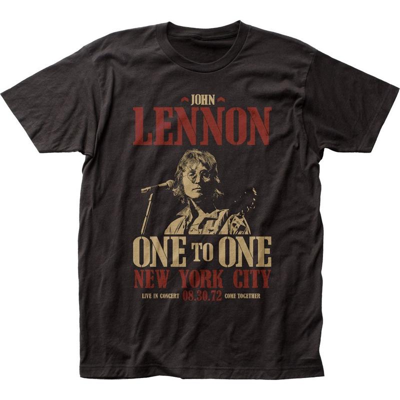 

John Lennon One to One Unisex T-shirt Music Classic Rock Band Tee New Black S