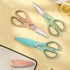 Stainless Steel Household Kitchen Scissors Dual Color Plastic Handle Multi Purpose Vegetable and Food Cutting Kitchen Tools