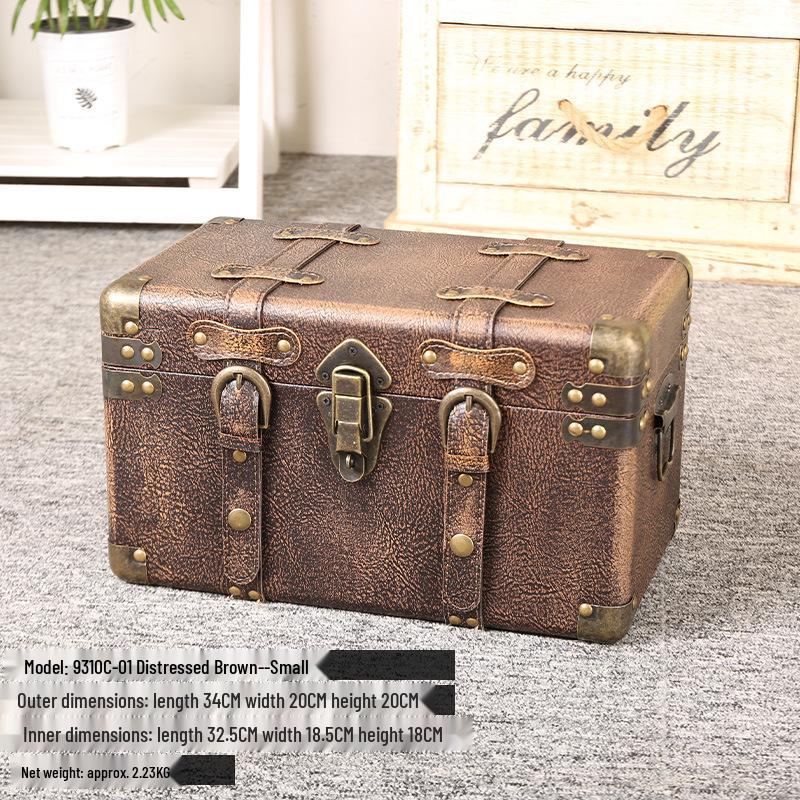 Extra Large Vintage Wooden Storage Trunk with Lockable Latch and Combination Lock.