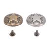 2 Set Sewing Clothing Buttons Vintage Star Pattern Zinc Alloy Retro Star Rivet Buttons