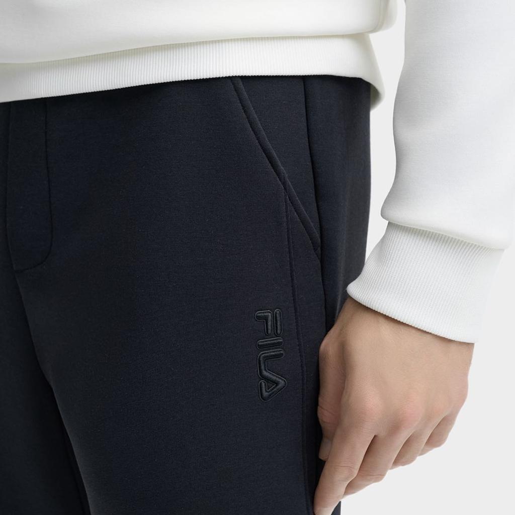 Fila Heritage Series Fashion Comfortable Soft Straight Leg Casual Pants Men Bottoms Black F11M448609F-BK