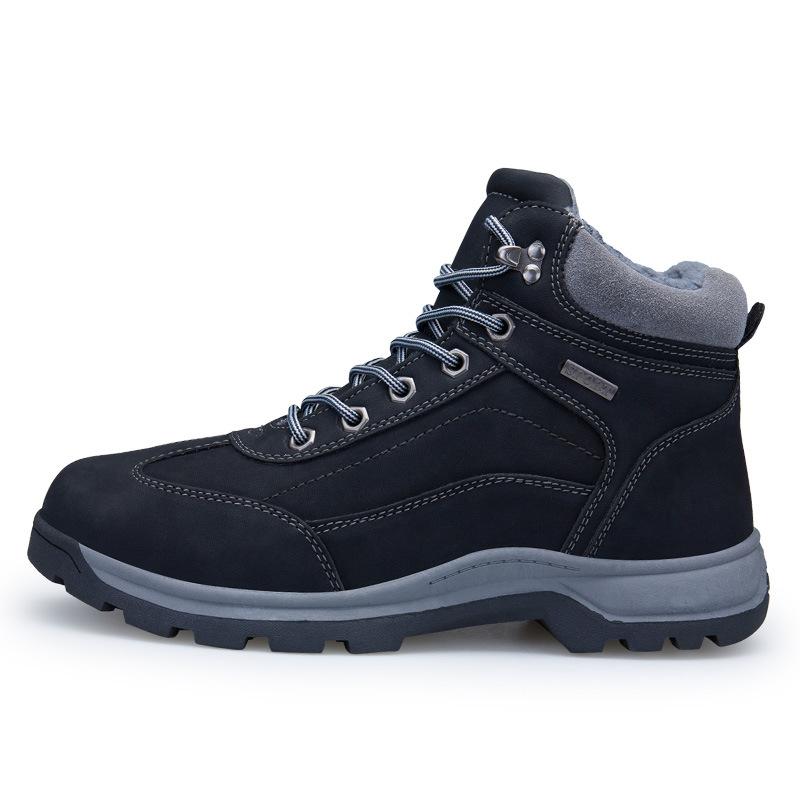 

Модные мужские ботинки Зимняя обувь Новые мужские ботильоны Осенние мужские походные ботинки для активного отдыха Мужские высокие рабочие ботинки 43 чёрный