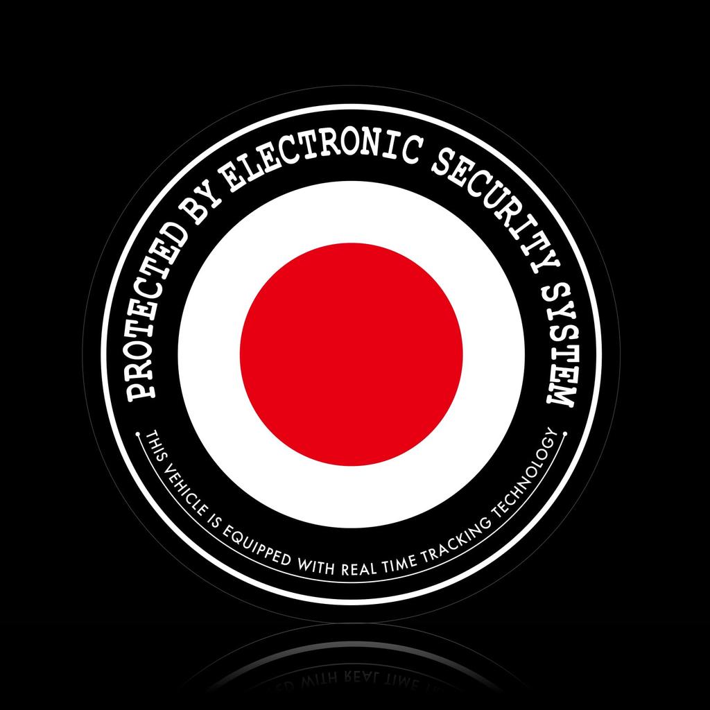 Country Flag Sticker Security WARNING Recording Anti-theft Circular Diameter 3.9 inches (10 cm) Clear Waterproof & Strong Adhesive (Japan (Japan))