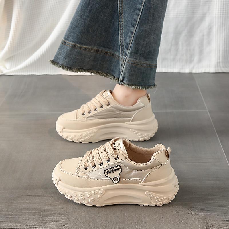 

Fashion CRLAYDK Luxury Chunky Sneakers for Women Lace Up Platform Walking Shoes Fashion Casual Ladies Running Sports Leather Tennis 40