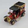 Vintage Handcrafted Metal Carriage Model Elegant Red and Golden Home Decor Piece, Ideal for Halloween and Christmas Display