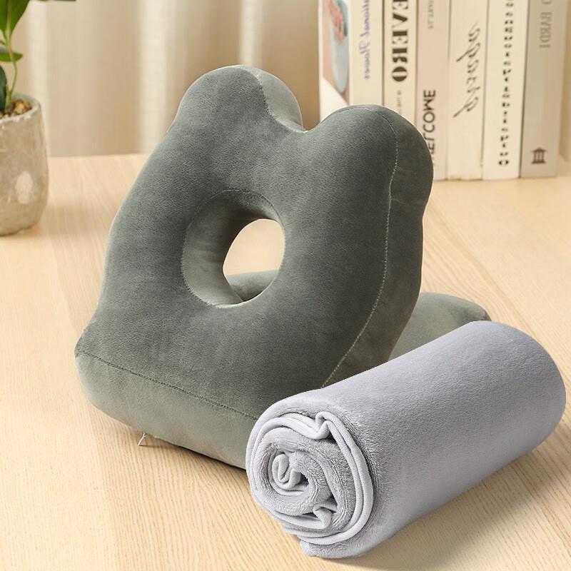 Tri-polar Ice Silk Nap Pillow with Blanket