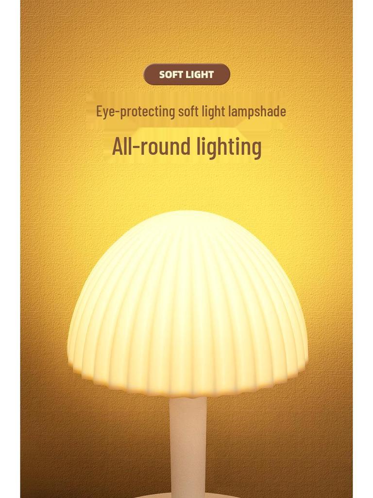 Luxury Glass LED Table Lamp - Eye Protection Night Light for Master Bedroom and Nursery.