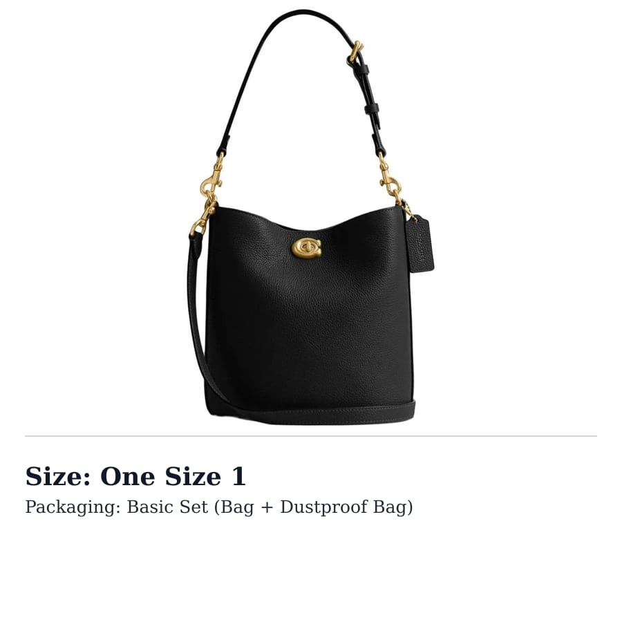 COACH Willow Cow Leather Bucket Bags