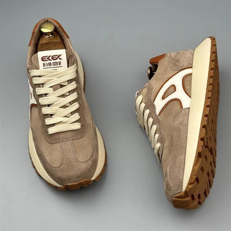 Four Season Casual Shoes Breathable Sports Running New Trend Fashionable Low Top Breathable Thick Soled Men's Shoes