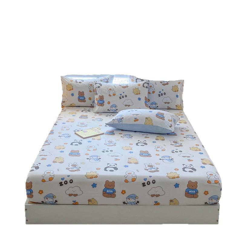 2026 Cartoon Fitted Bed Sheet - Four Seasons, Non-slip Dormitory Mattress Cover