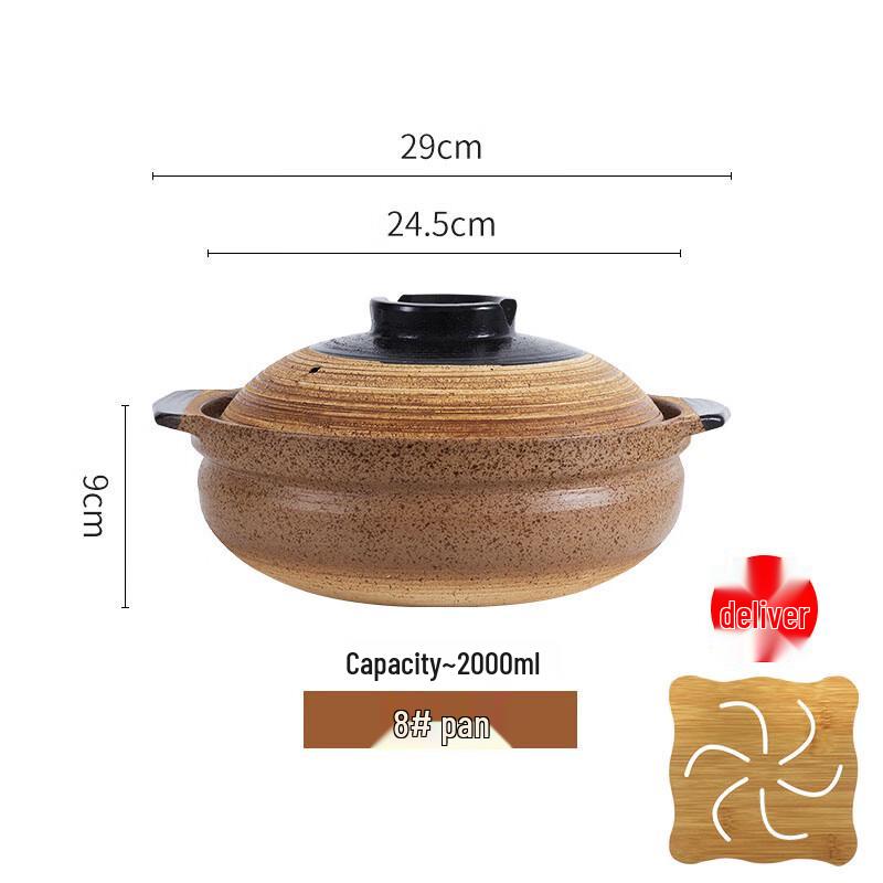 High-Temperature Clay Casserole Pot