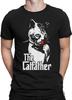 Cat Father T Shirt for Men Father's Day Cat Lovers Cat Dad Christmas Black