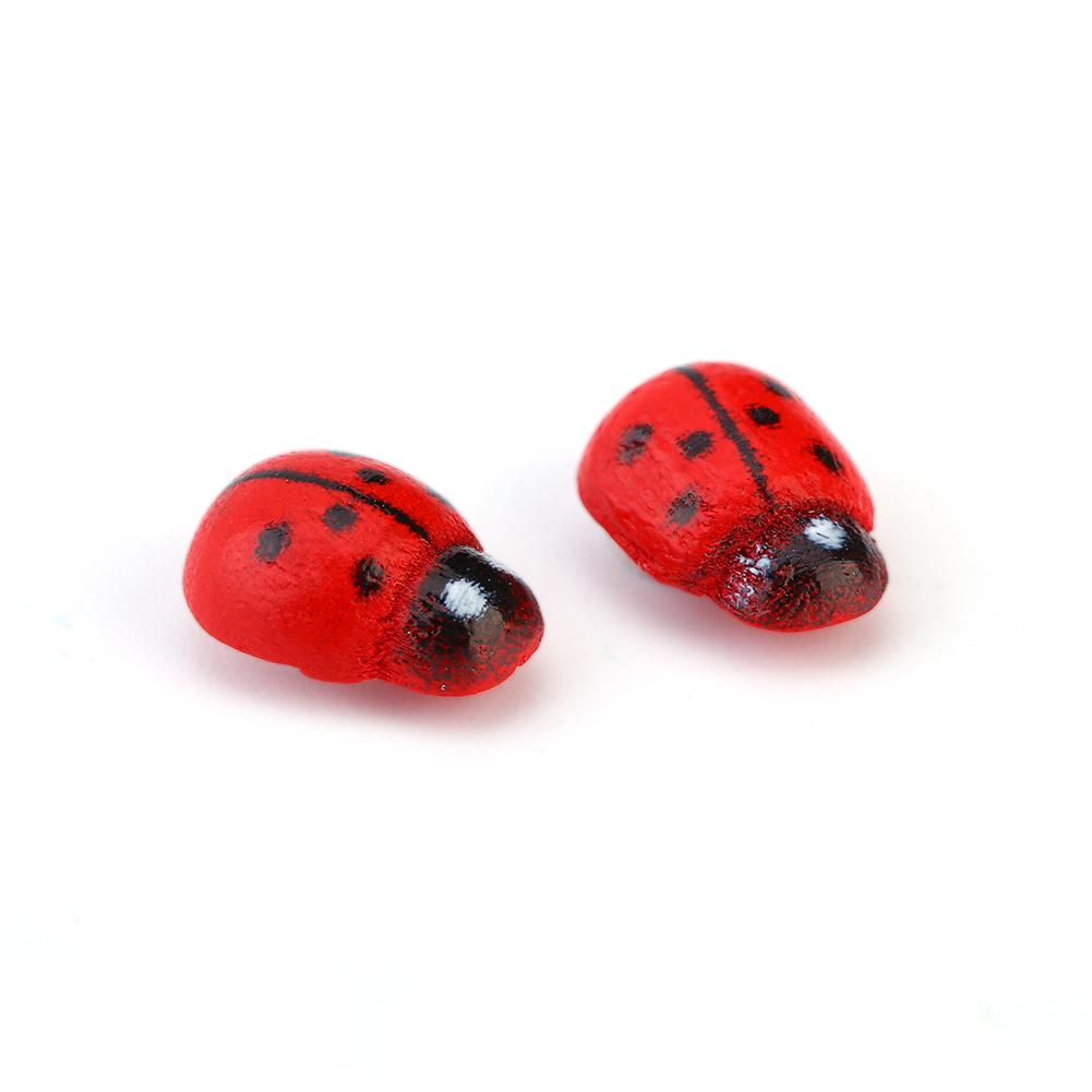 100 pezzi/sacchetto animale coccinella in legno spugna decorazione della casa adesivo da parete artigianato per bambini bambini