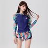 2026 Women's Long Sleeve Split Sun Protection Swimsuit for Hot Springs and Resorts