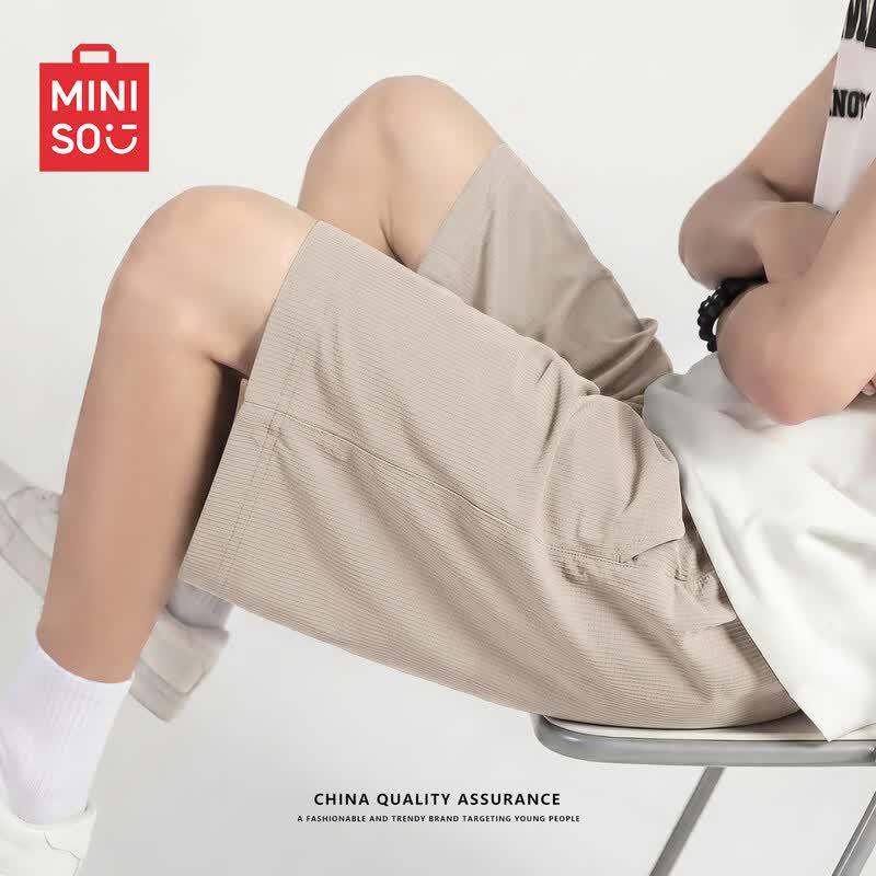 MINISO Men's Ice Silk Cooling Casual Shorts