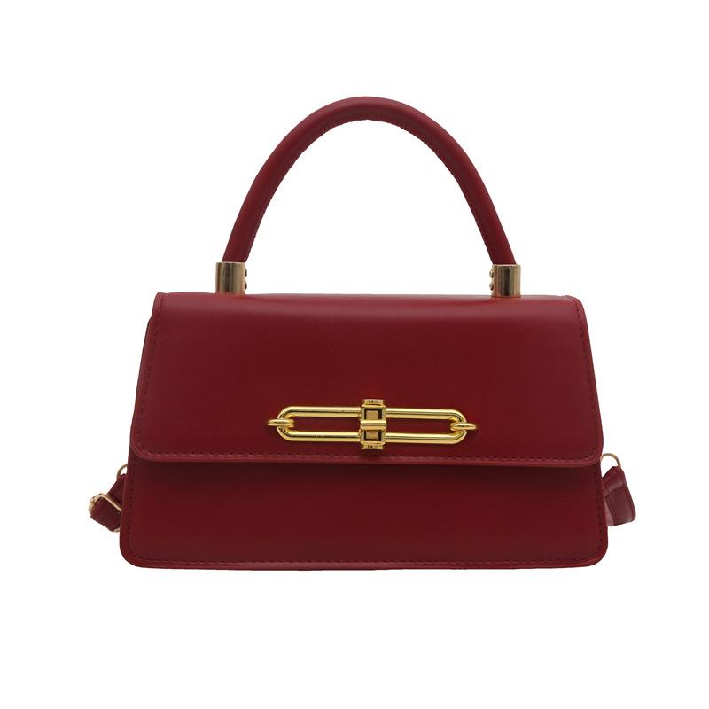 French Niche Underarm Small Bag Women's 2025 New Textured Small Square Bag Personalized Lock Fashion Shoulder Messenger Bag