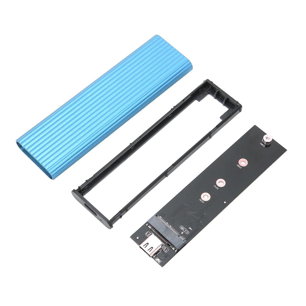 SSD Enclosure M.2 NGFF SATA Adapter Box B Key B+M Key External Hard Drive Case for Win Xp 7 8 (Blue ) Bleu  (Not