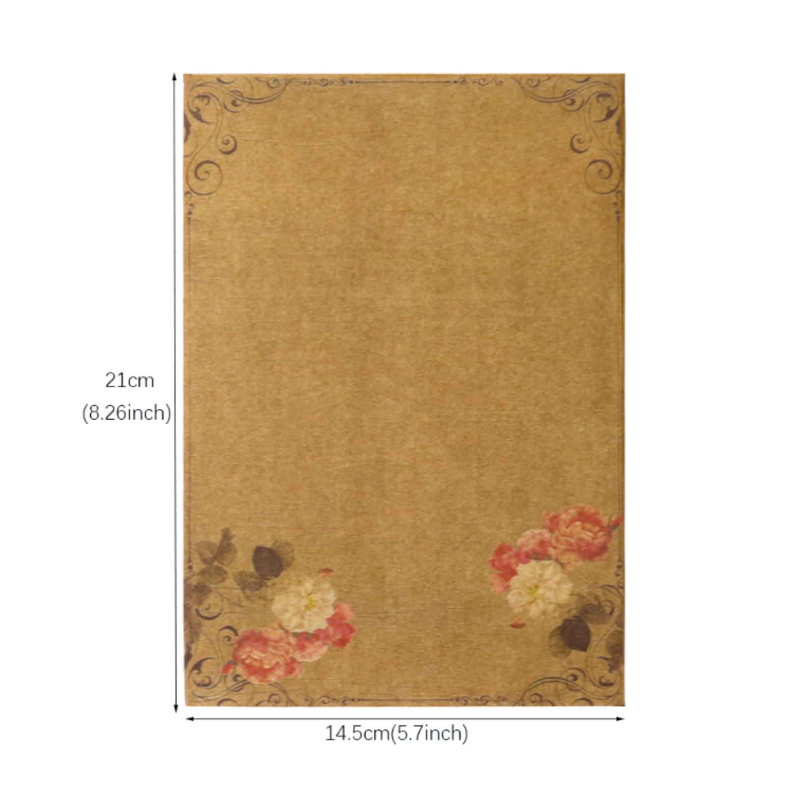 

8 шт./компл. ретро крафт-бумага блокнот для писем, канцелярские принадлежности для письма, романтическая заметка, крафт-бумага, бумага для рисования, школьные канцелярские принадлежности 21*14.5cm