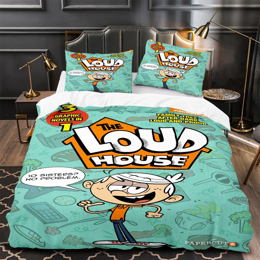 Cartoon Loud House 3D Printed Duvet Case Pillowcase Bedding Set Twin Full Queen King Size For Bedroom Decor