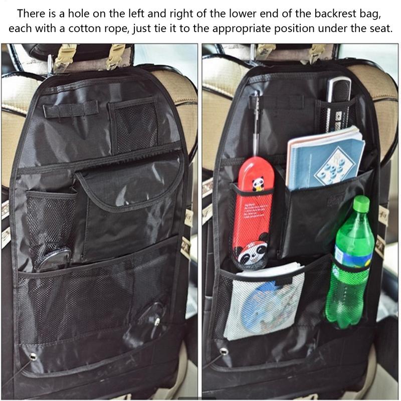 Back Seat Organizers for Car Waterproof Auto Back Seat Protector Travel Accessories Car Back Seat Organizer 7 Storage Pockets