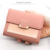 Compact Clutch Fashionable Retro Square Purse Pu Leather Wallet Solid Color Zippered Coin Pocket For Daily Use Gifting Holidays