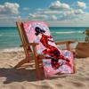Ultra-Soft Beach Towel with Ladybug Theme,Ideal for Pool - Camping, Diving - Perfect Travel Essential, Vibrant Beach Towel.