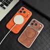 Matte Suede Leather Magnetic For Magsafe Case For iPhone 13 14 15 16 17 Pro Max Heat Dissipating Bumper Shockproof Soft Cover