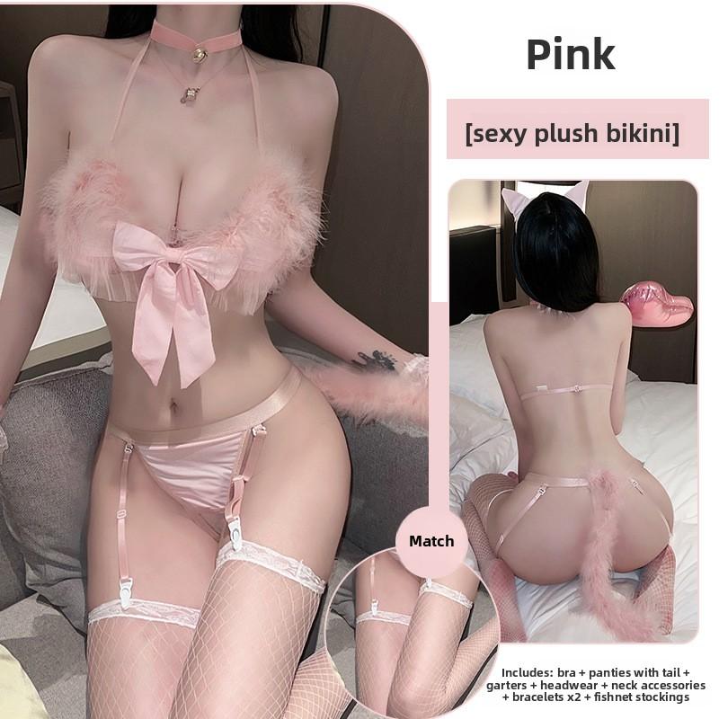 Sexy Lingerie Catwoman Bunny Woman Temptation Uniform Flirting Hot Pajamas Small Chest Passion Suit