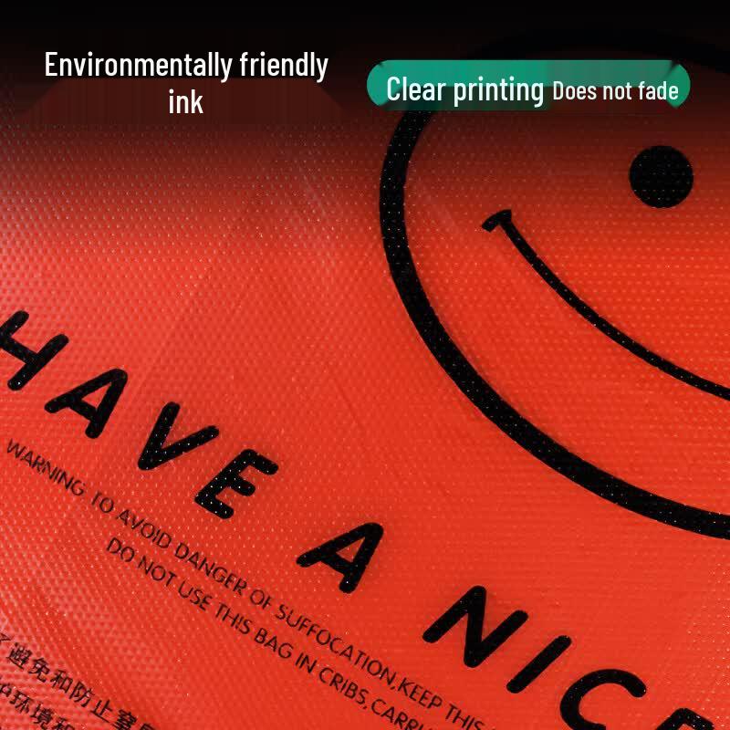 Red Smiley Face Thickened Plastic Shopping Bags