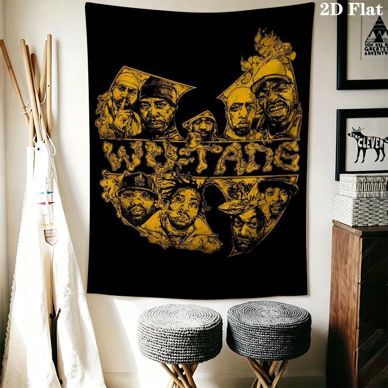 Tang Clan Wall Tapestry Aesthetic Wall Hanging Printed Fabric Blanket Decorative Tapestries for Bedroom Living Room Home Decor